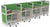 Estacion de Trabajo doble Estabilus 2D C Acrilico y Archivero A Pared - OffiMobile