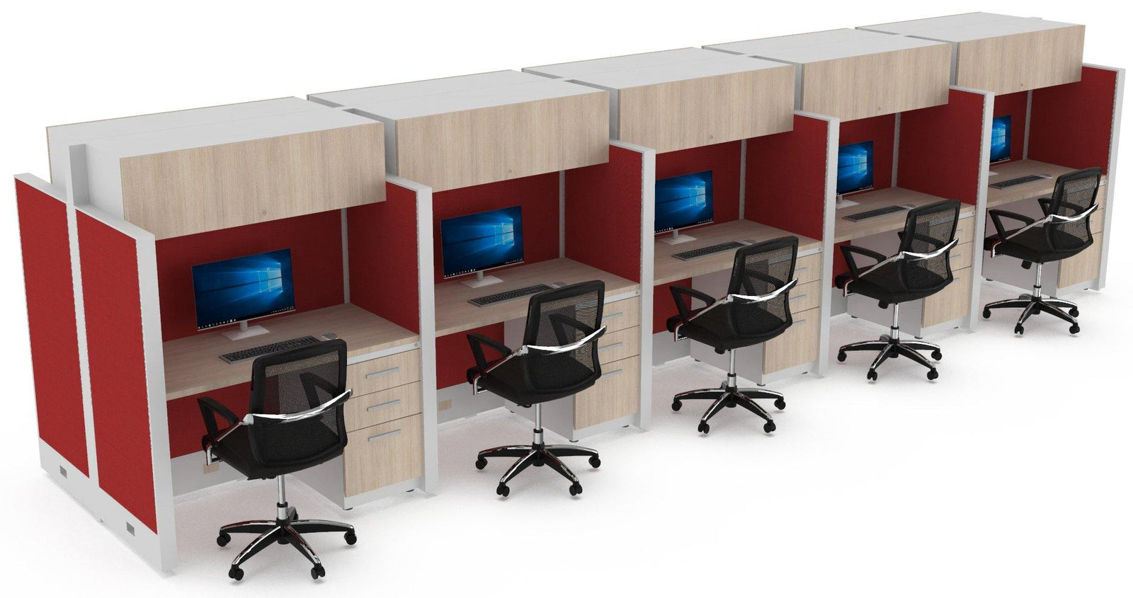 Estacion de Trabajo Estabilus T5 C archivero y Flipper - OffiMobile