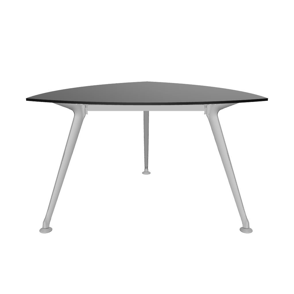 Mesa de juntas Z Chrome Triangular Cristal Templado - OffiMobile