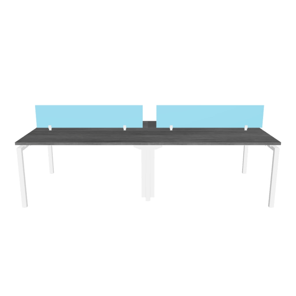 Mesa Bench MS White/Silver 4P