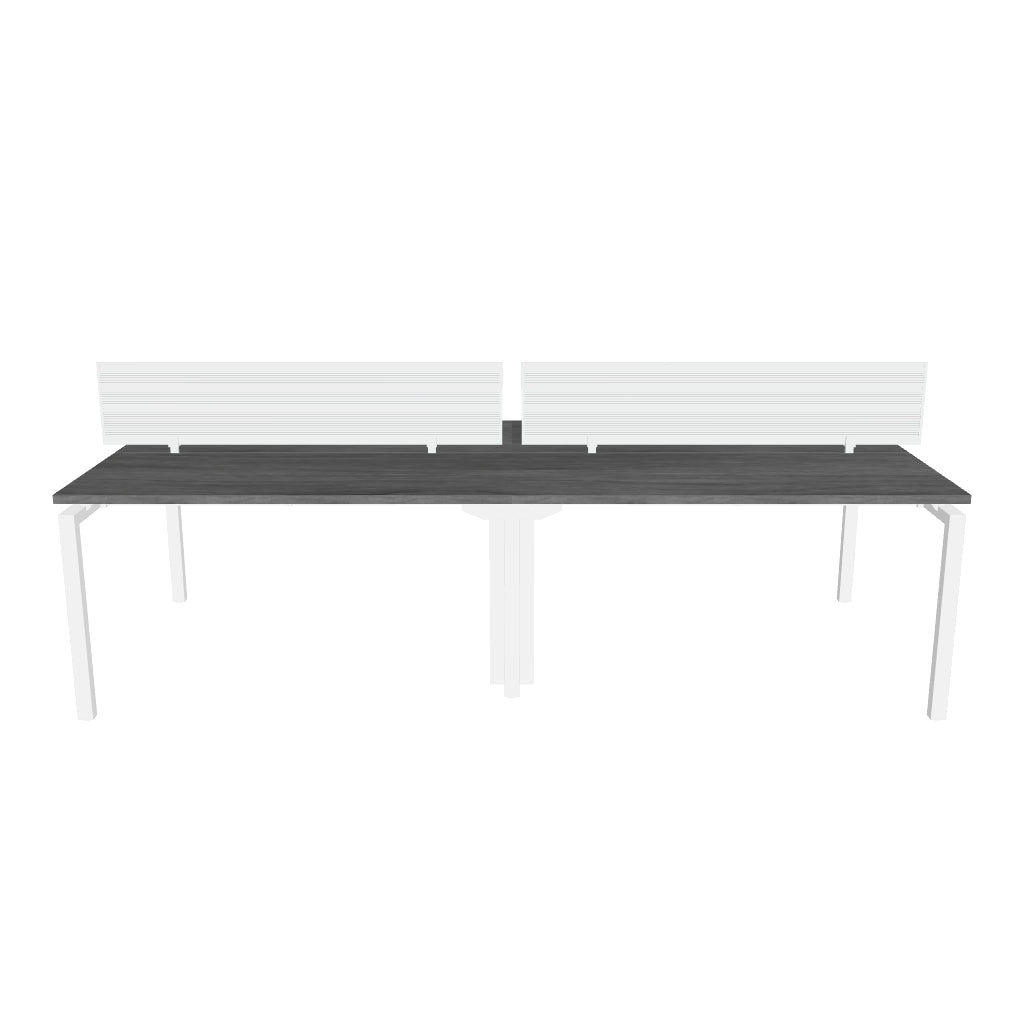 Mesa Bench MS White/Silver 4P