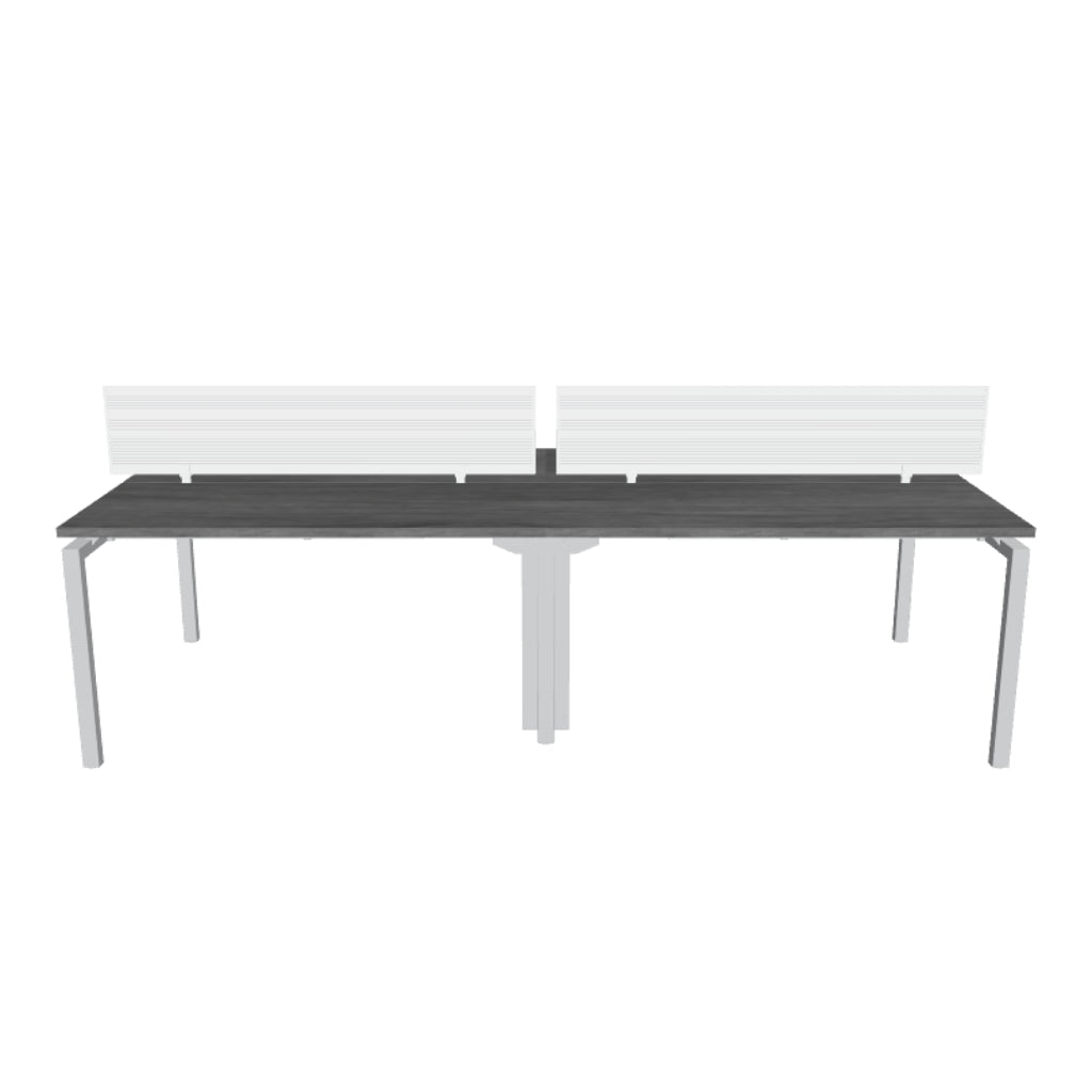 Mesa Bench MS White/Silver 4P