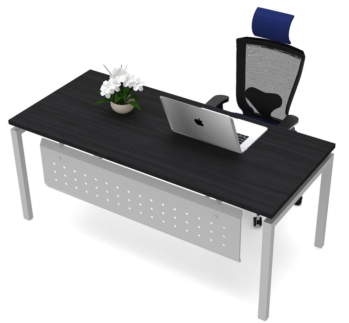 Escritorio MS White/Silver Ejecutivo - OffiMobile
