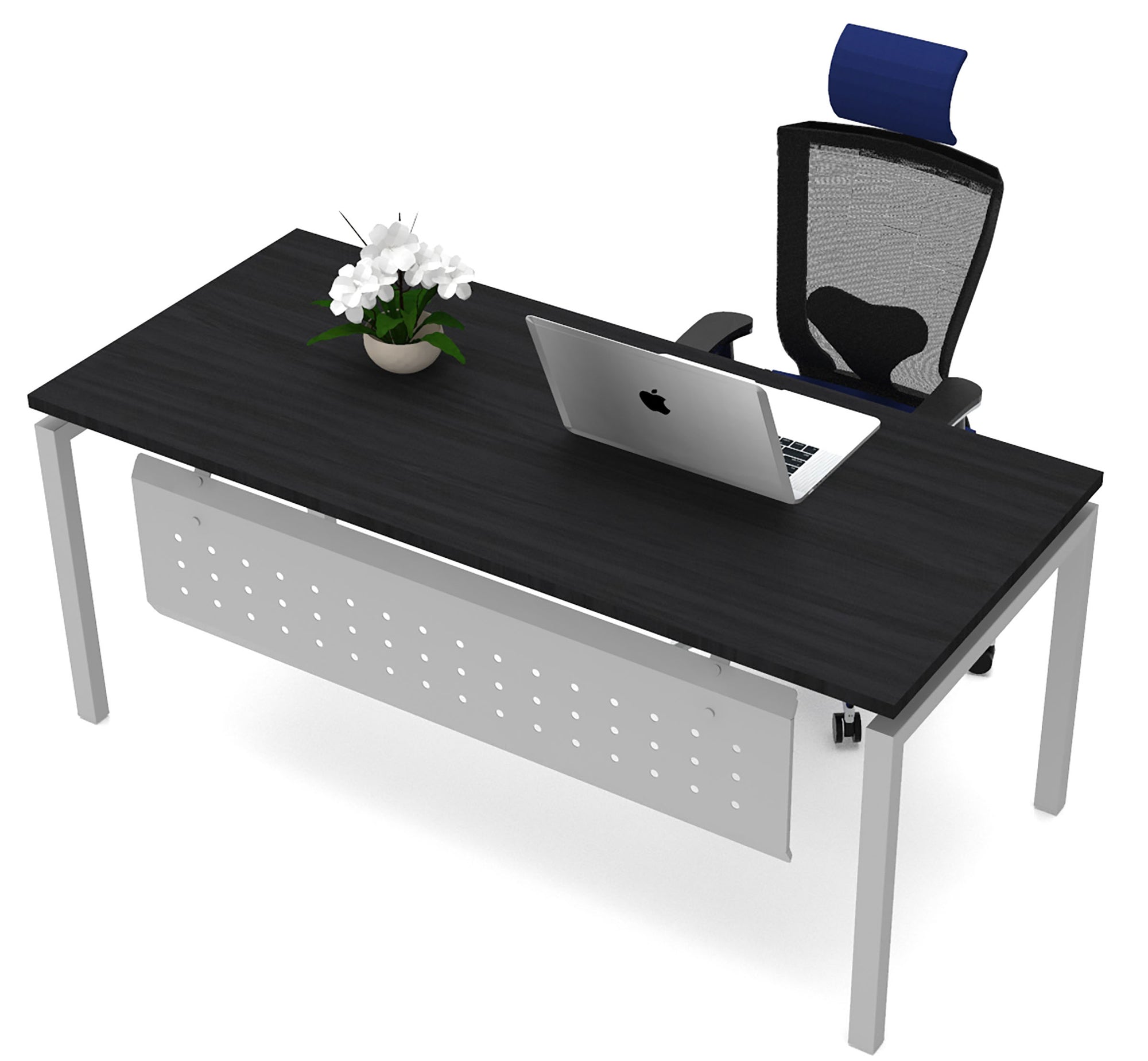 Escritorio MS White/Silver Ejecutivo - OffiMobile