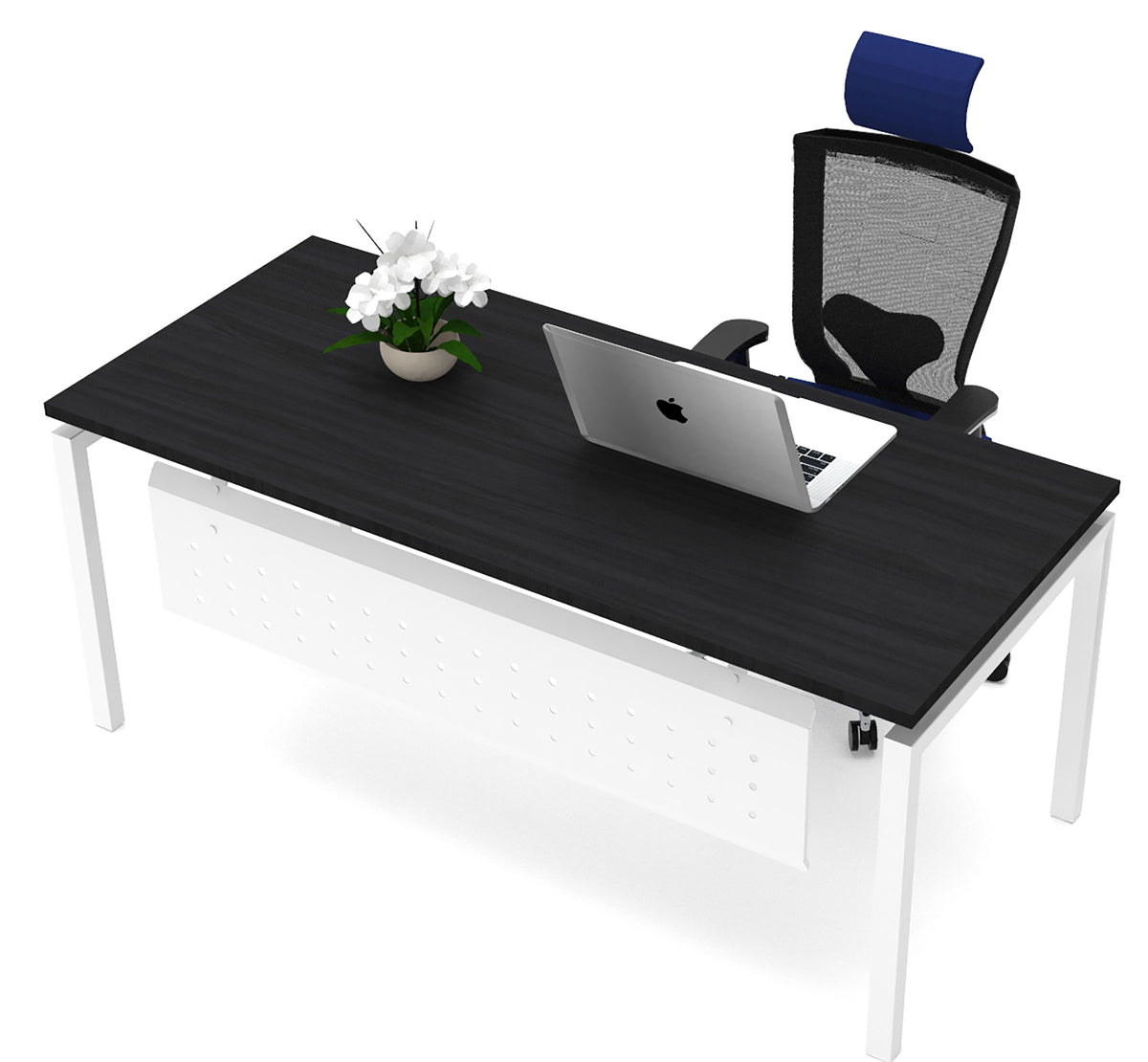 Escritorio MS White/Silver Ejecutivo - OffiMobile