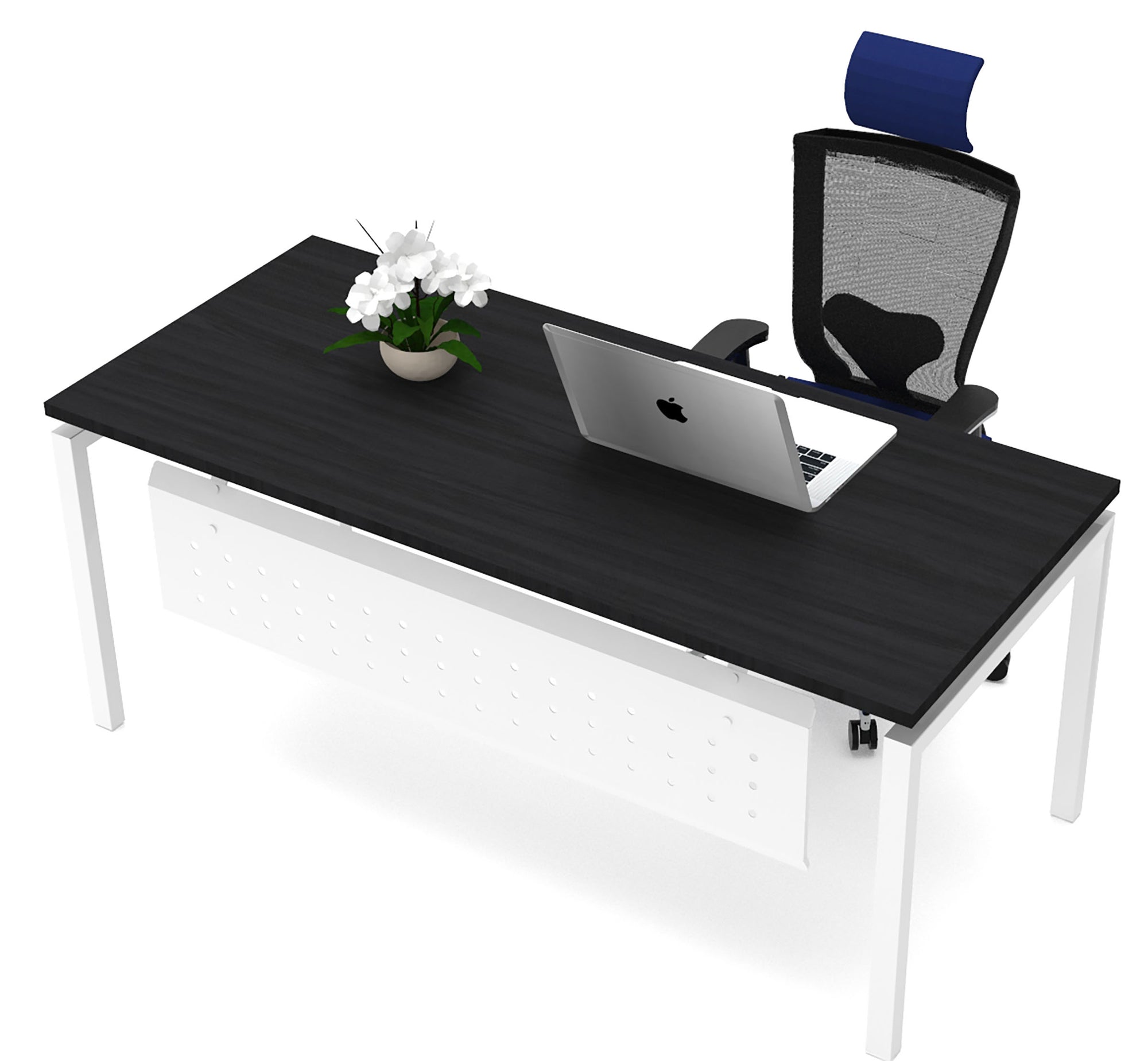 Escritorio MS White/Silver Ejecutivo - OffiMobile