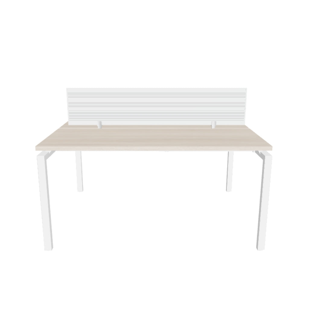 MESA BENCH MS SILVER/WHITE 2P