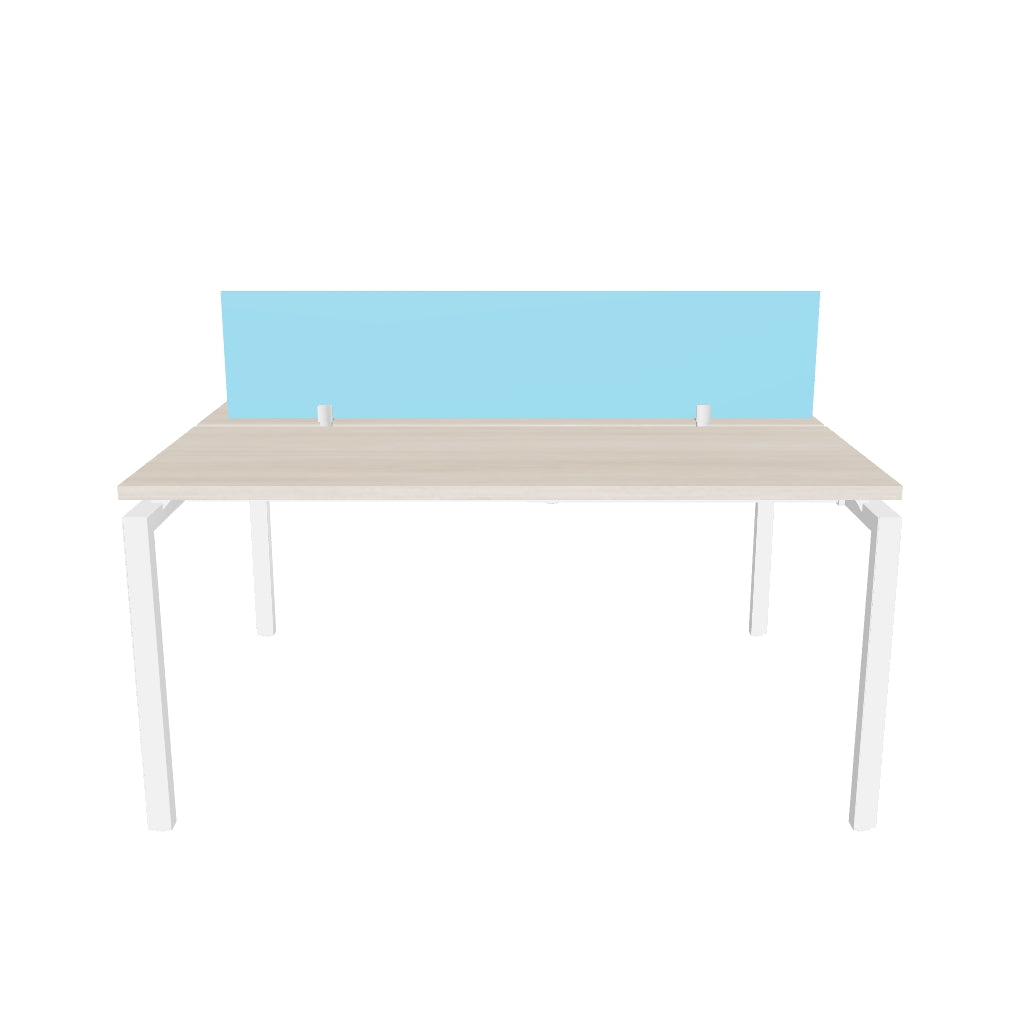 MESA BENCH MS SILVER/WHITE 2P