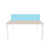 MESA BENCH MS SILVER/WHITE 2P