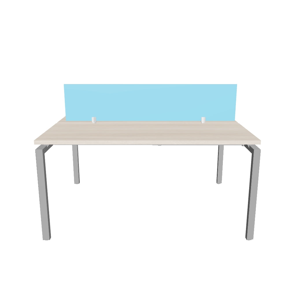 MESA BENCH MS SILVER/WHITE 2P