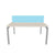 MESA BENCH MS SILVER/WHITE 2P