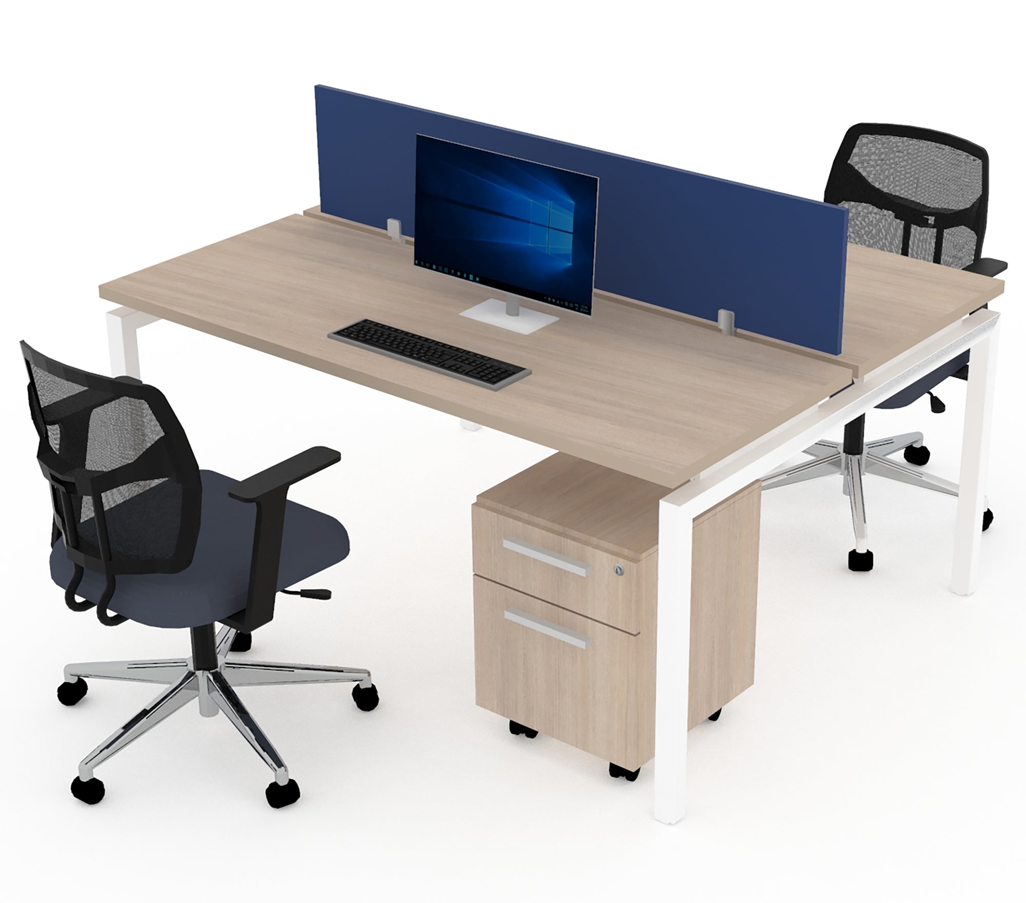 MESA BENCH MS SILVER/WHITE 2P - OffiMobile