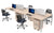Mesa Bench MS White/Silver 4P - OffiMobile