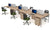 Mesa Bench MS White/Silver 6P - OffiMobile