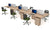 Mesa Bench MS White/Silver 6P - OffiMobile
