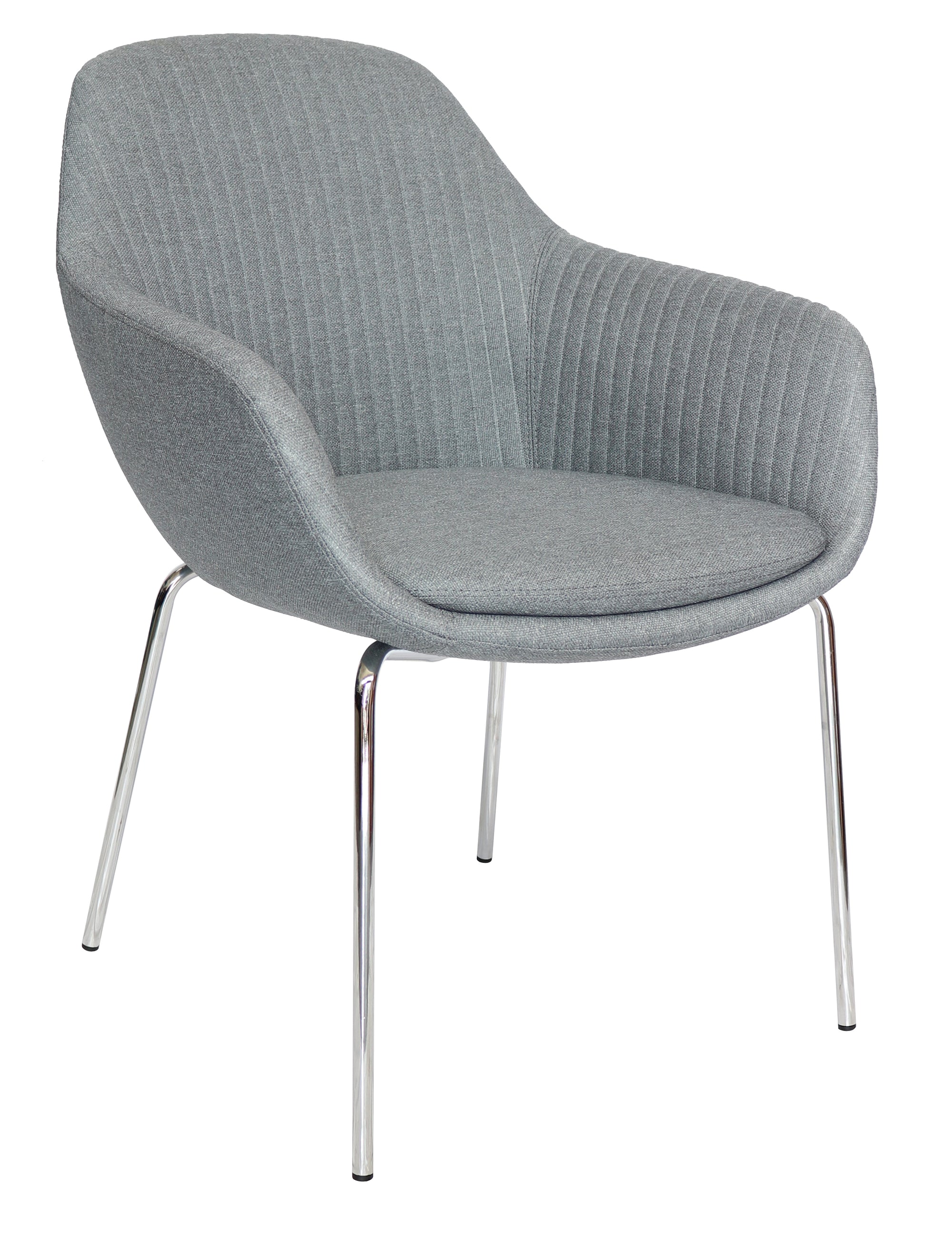 Silla Visitante Fabrizia Base Cromada - OffiMobile