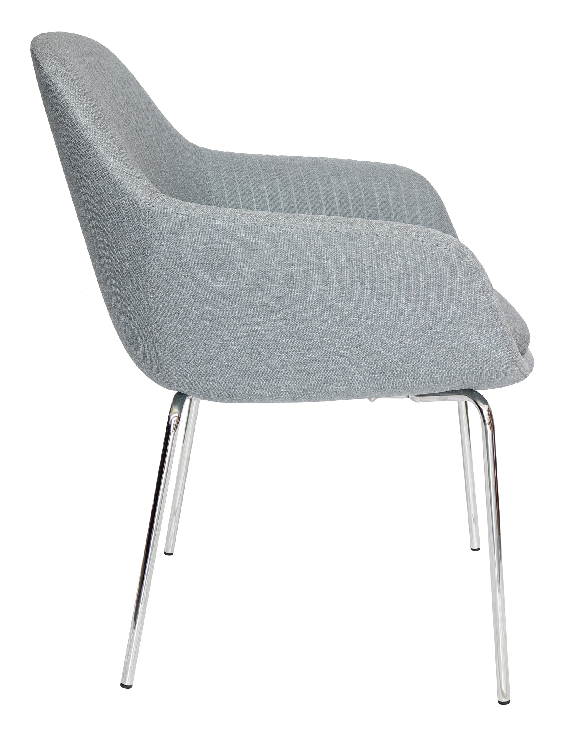 Silla Visitante Fabrizia Base Cromada - OffiMobile