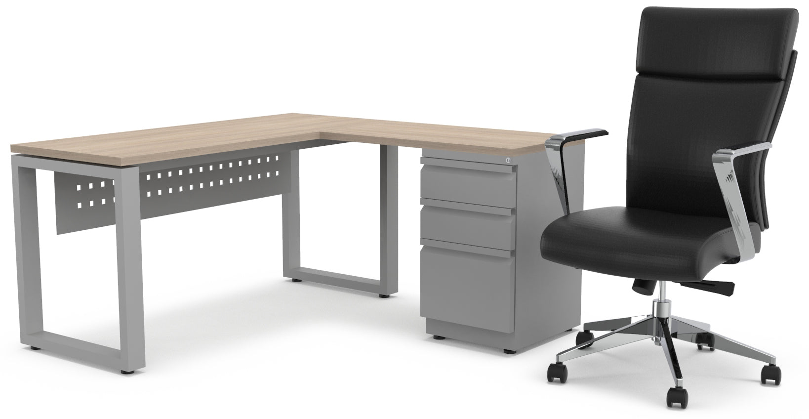 Escritorio Semi-Ejecutivo Quattro con Archivero - OffiMobile