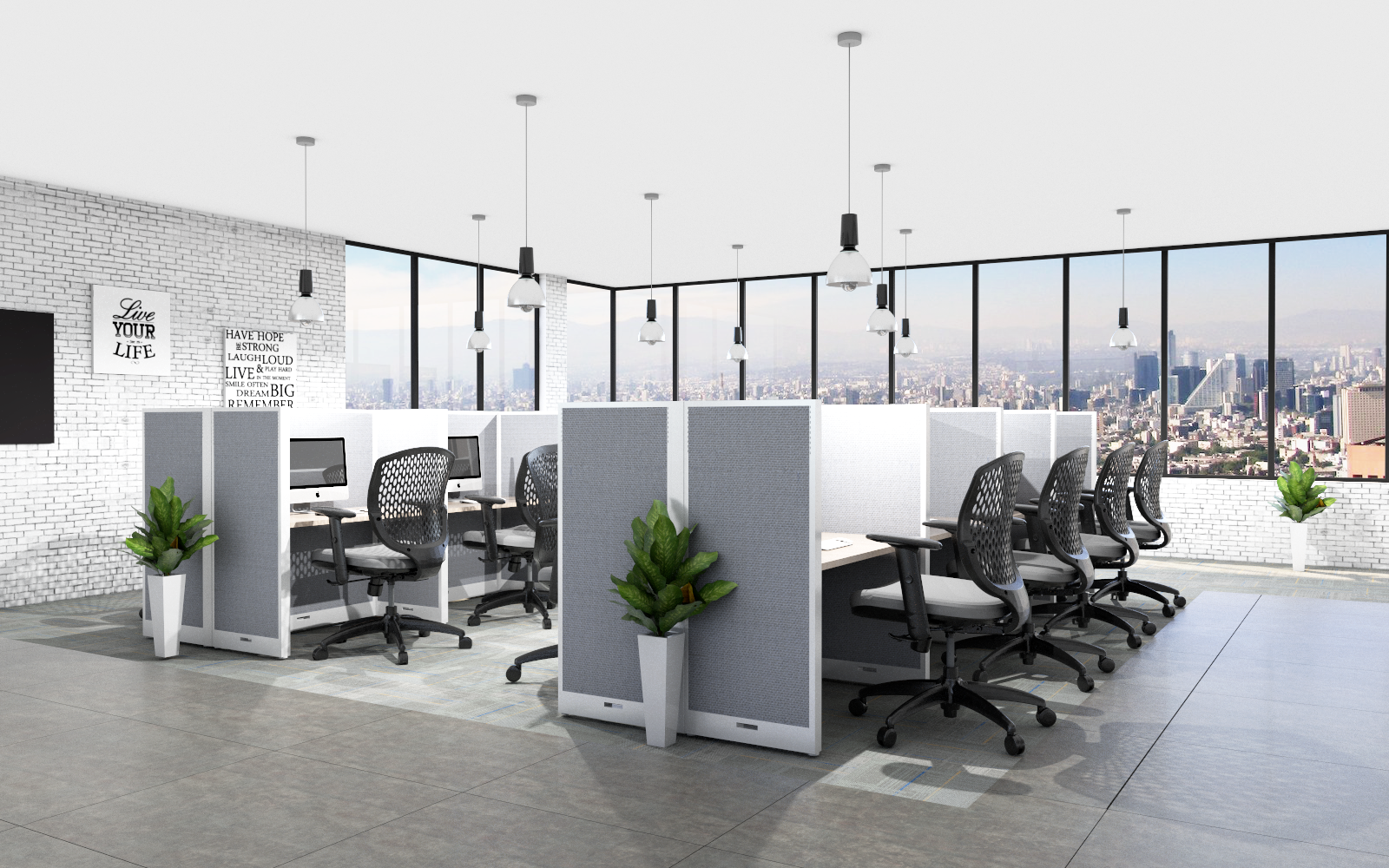 Estacion de Trabajo doble T5 - OffiMobile