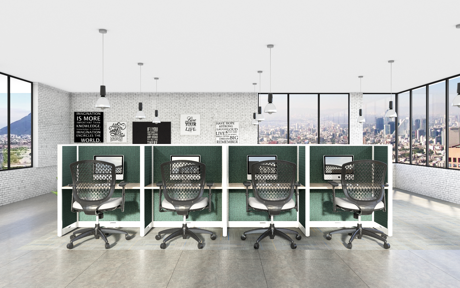 Estacion de Trabajo doble T5 - OffiMobile