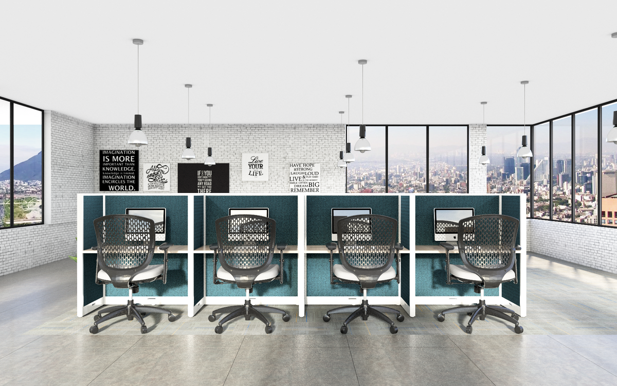 Estacion de Trabajo doble T5 - OffiMobile