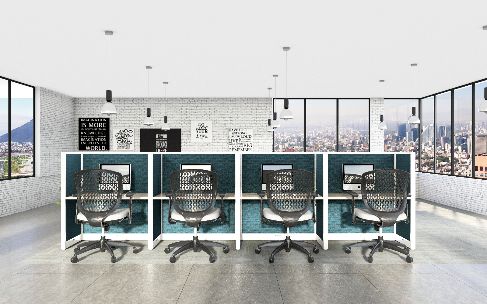 Estacion de Trabajo doble T5 - OffiMobile