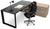 Escritorio Ejecutivo SQ White/Silver/Black Credenza Lateral - OffiMobile