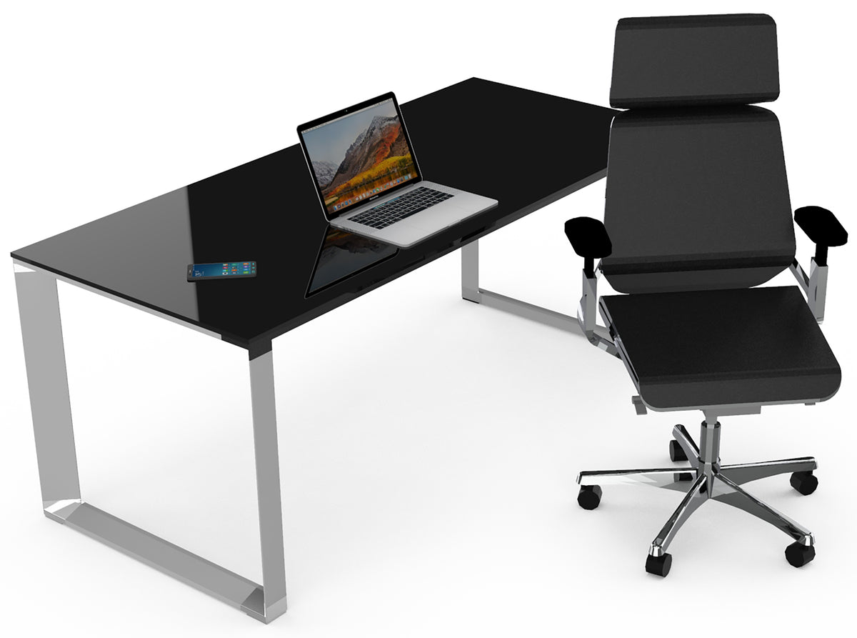 Escritorio Ejecutivo SQ Alum Vidrio - OffiMobile