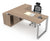 Ejecutivo SQ White/Silver/Black Credenza Lateral - OffiMobile