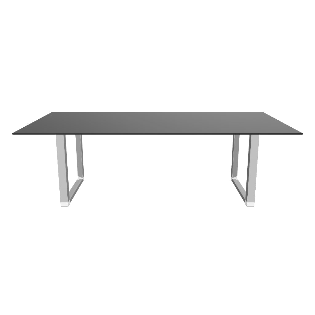 Mesa de Juntas SQ ALUM CRISTAL TEMPLADO