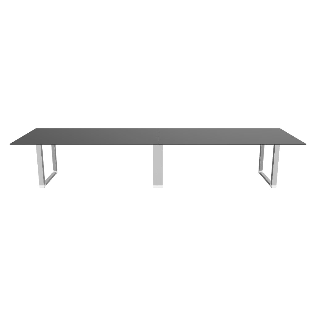 Mesa de Juntas Consejo SQ White/Silver/Black CRISTAL TEMPLADO