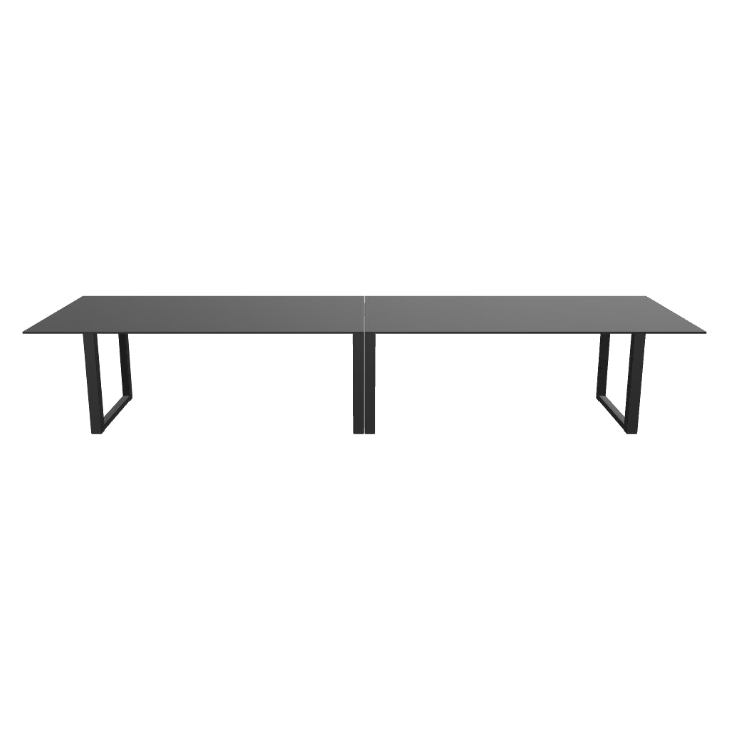 Mesa de Juntas Consejo SQ White/Silver/Black CRISTAL TEMPLADO