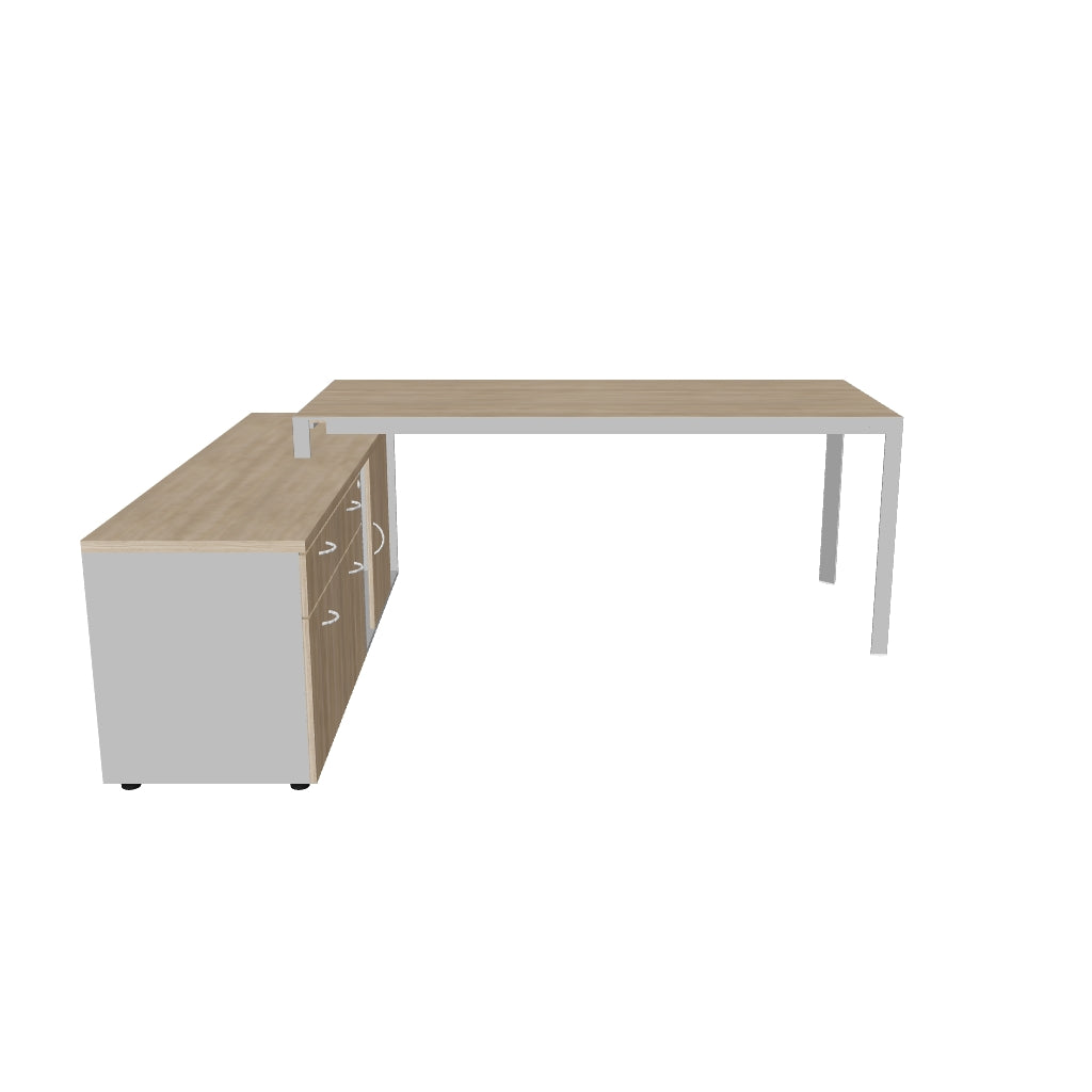 Escritorio Ejecutivo Con Credenza Lateral Tech Studio