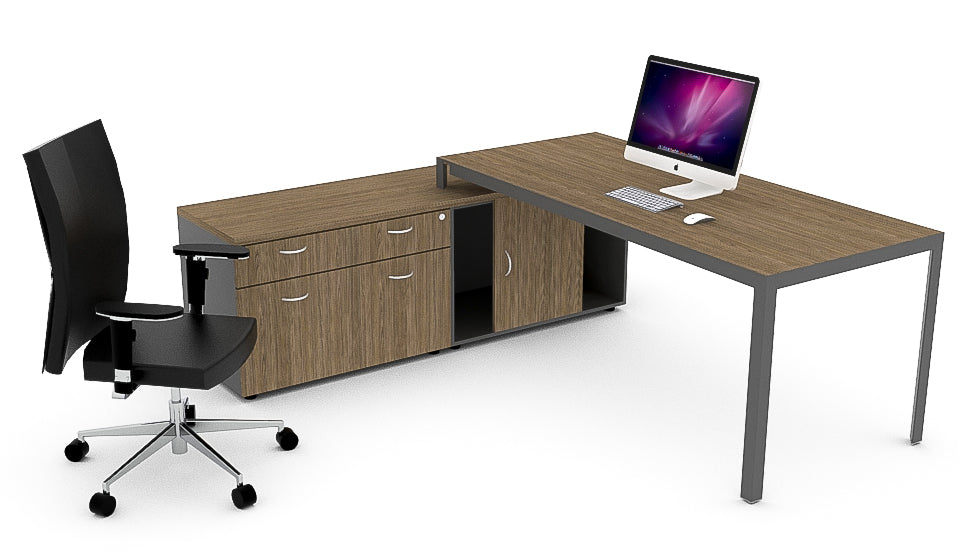 Escritorio Ejecutivo Con Credenza Lateral Tech Studio