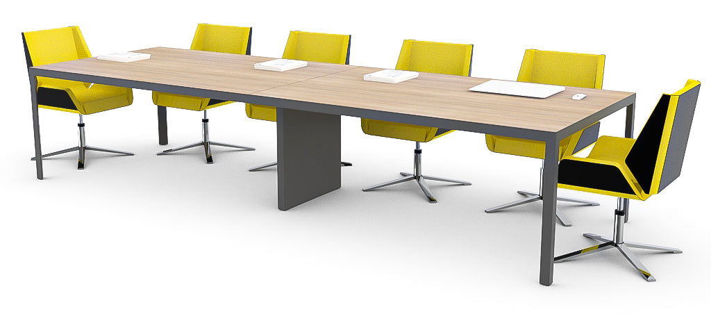 Mesa de Juntas Consejo Tech Studio con Pata Central Electrificable