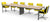 Mesa de Juntas Consejo Tech Studio con Pata Central Electrificable