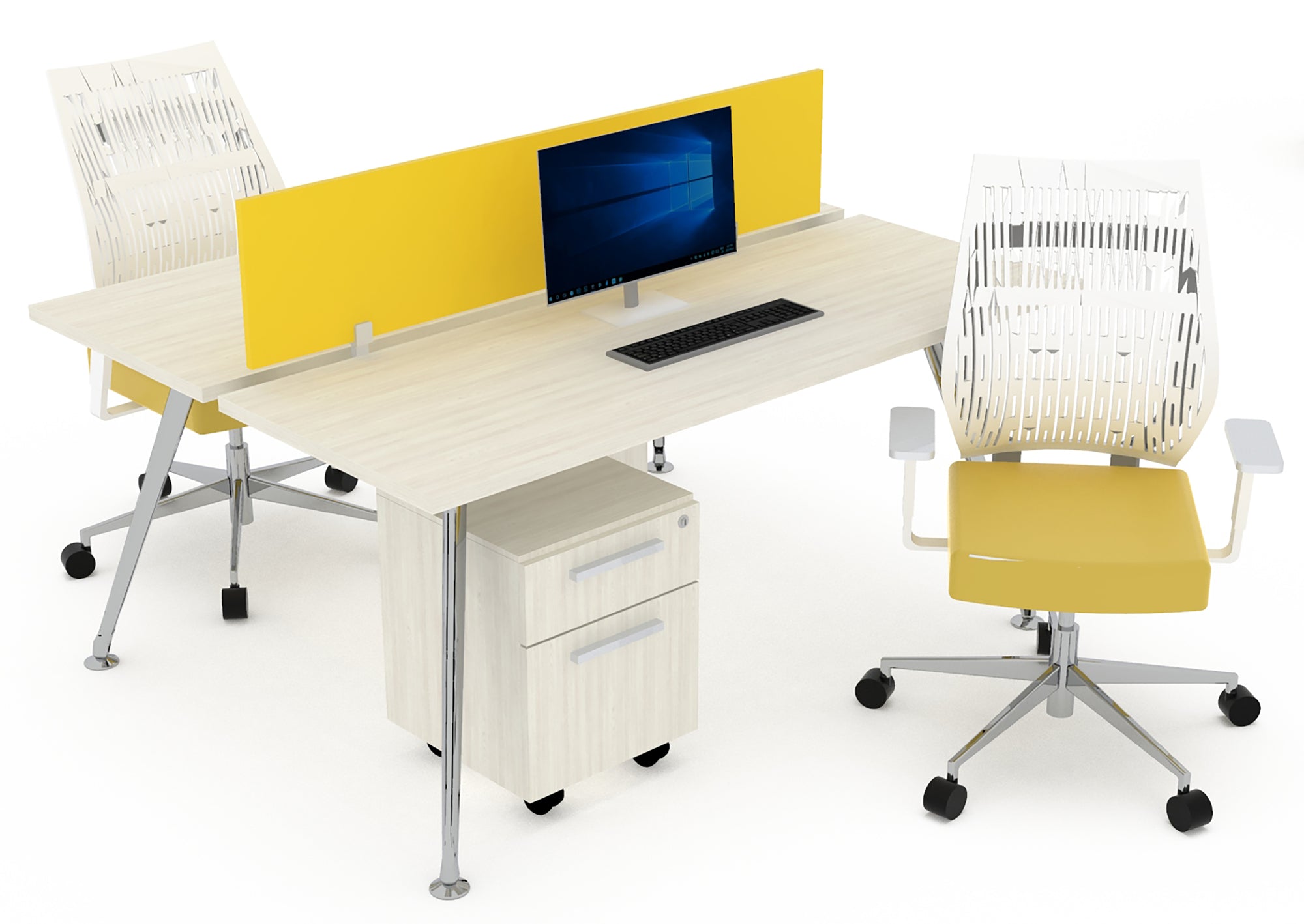 TECH Z/CHROME O Z/WHITE BENCH PARA 2 PERSONAS - OffiMobile