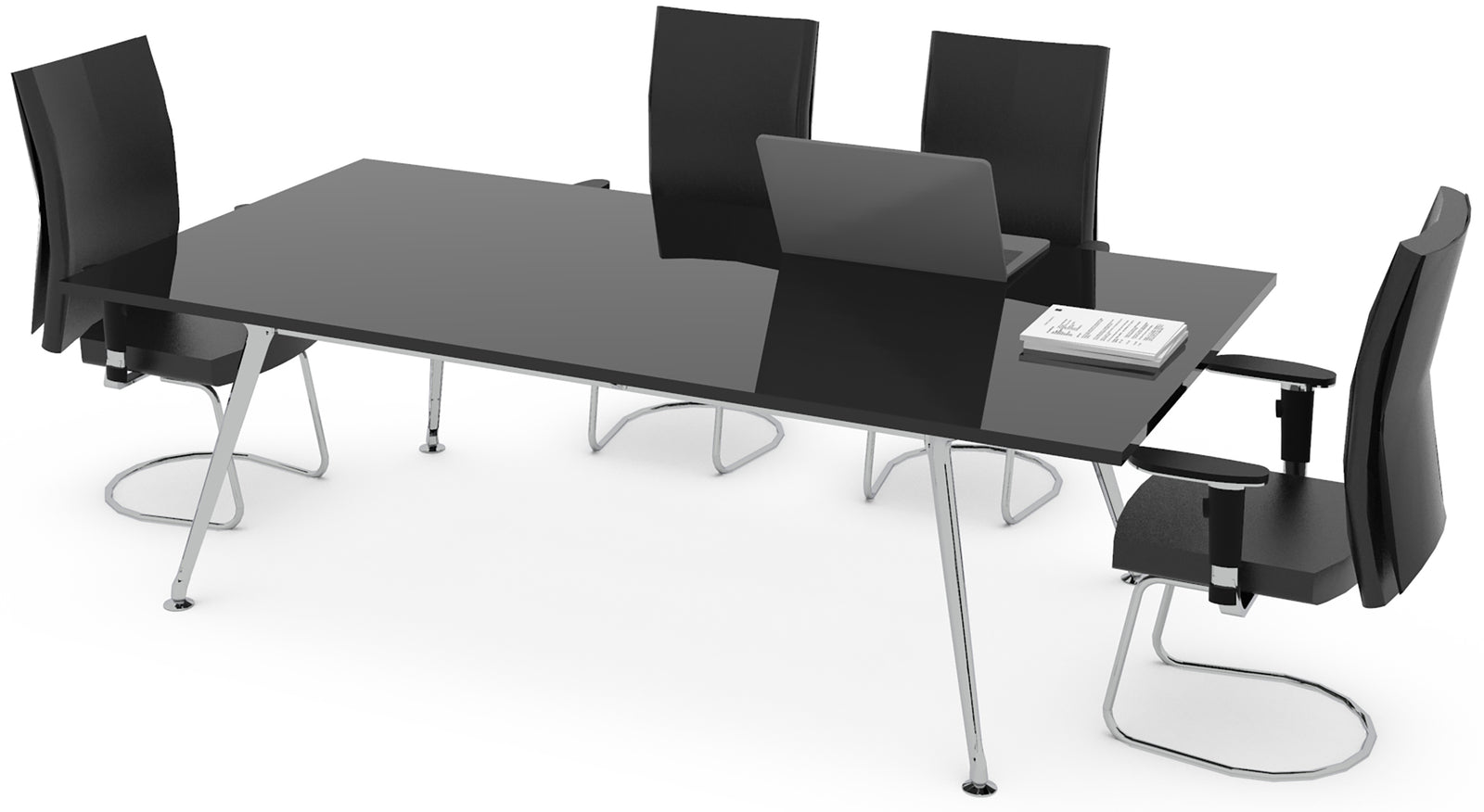 Mesa de Juntas Z Chrome Cristal Templado - OffiMobile