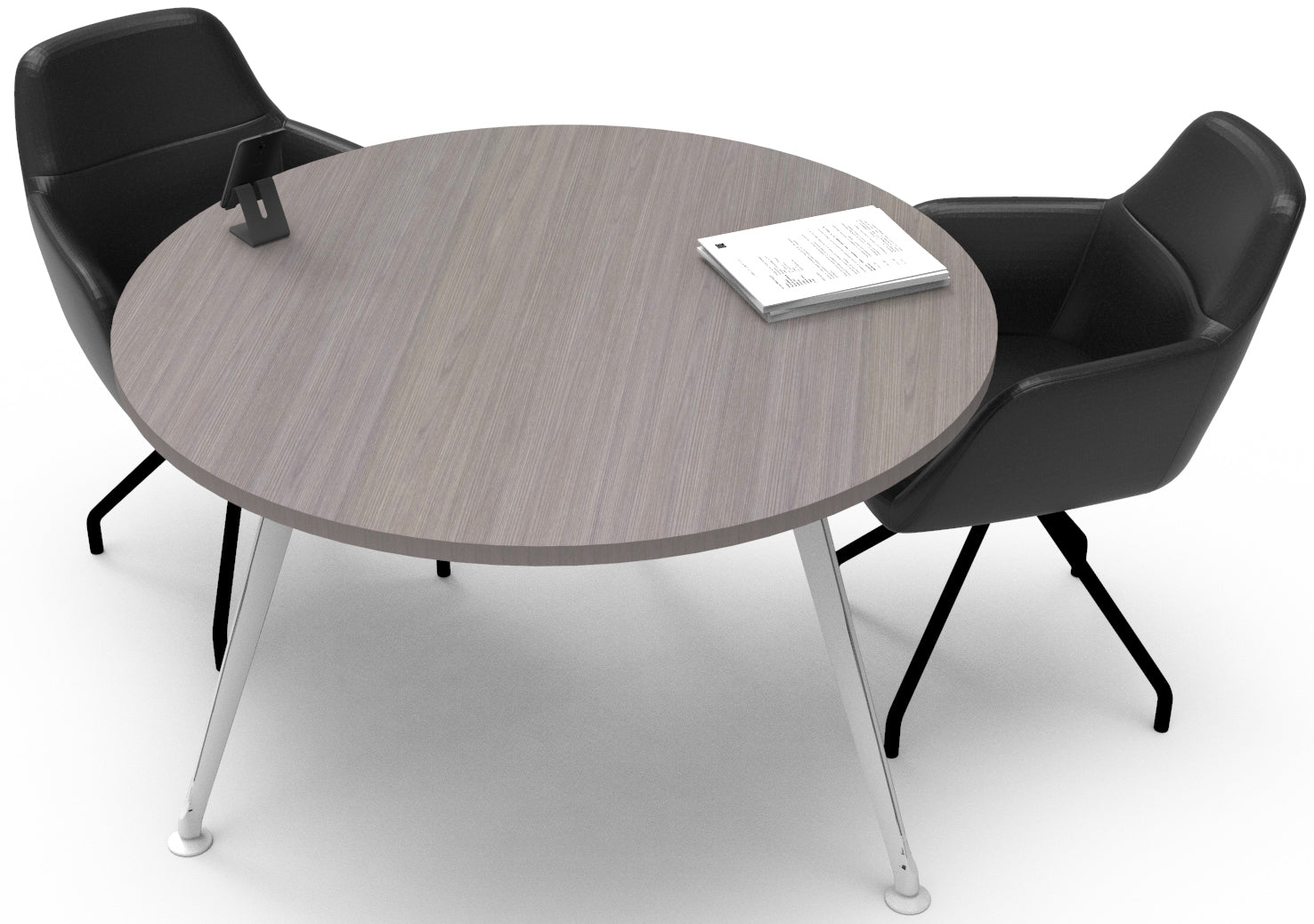 Mesa de juntas Z Chrome redonda - OffiMobile