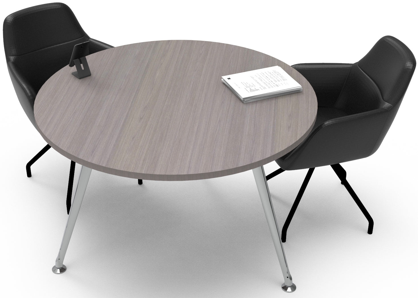 Mesa de juntas Z Chrome redonda - OffiMobile