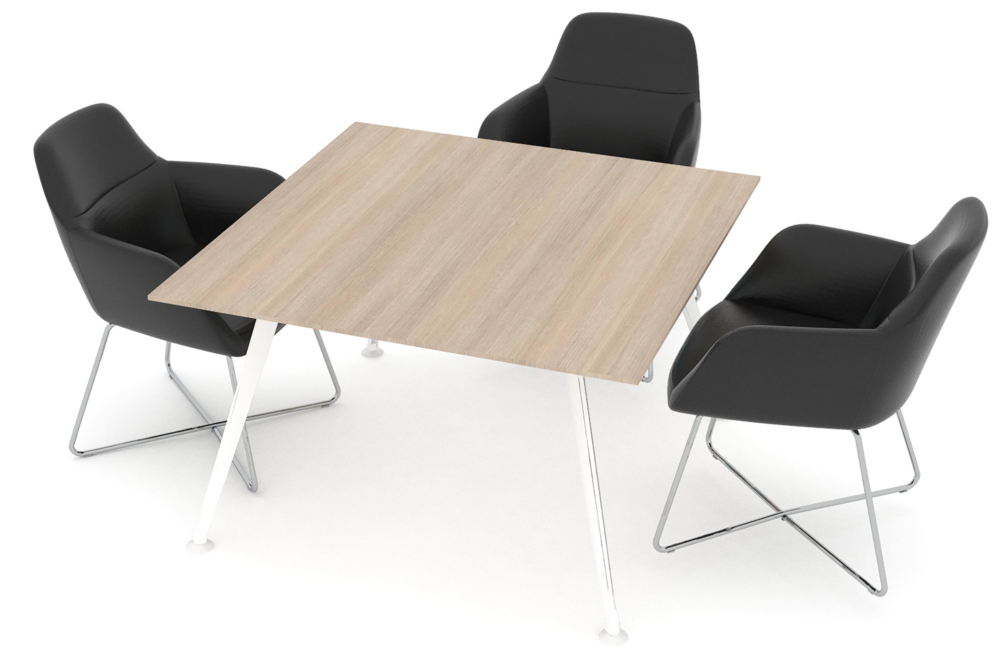 Mesa de juntas Z Chrome / Z White slim - OffiMobile