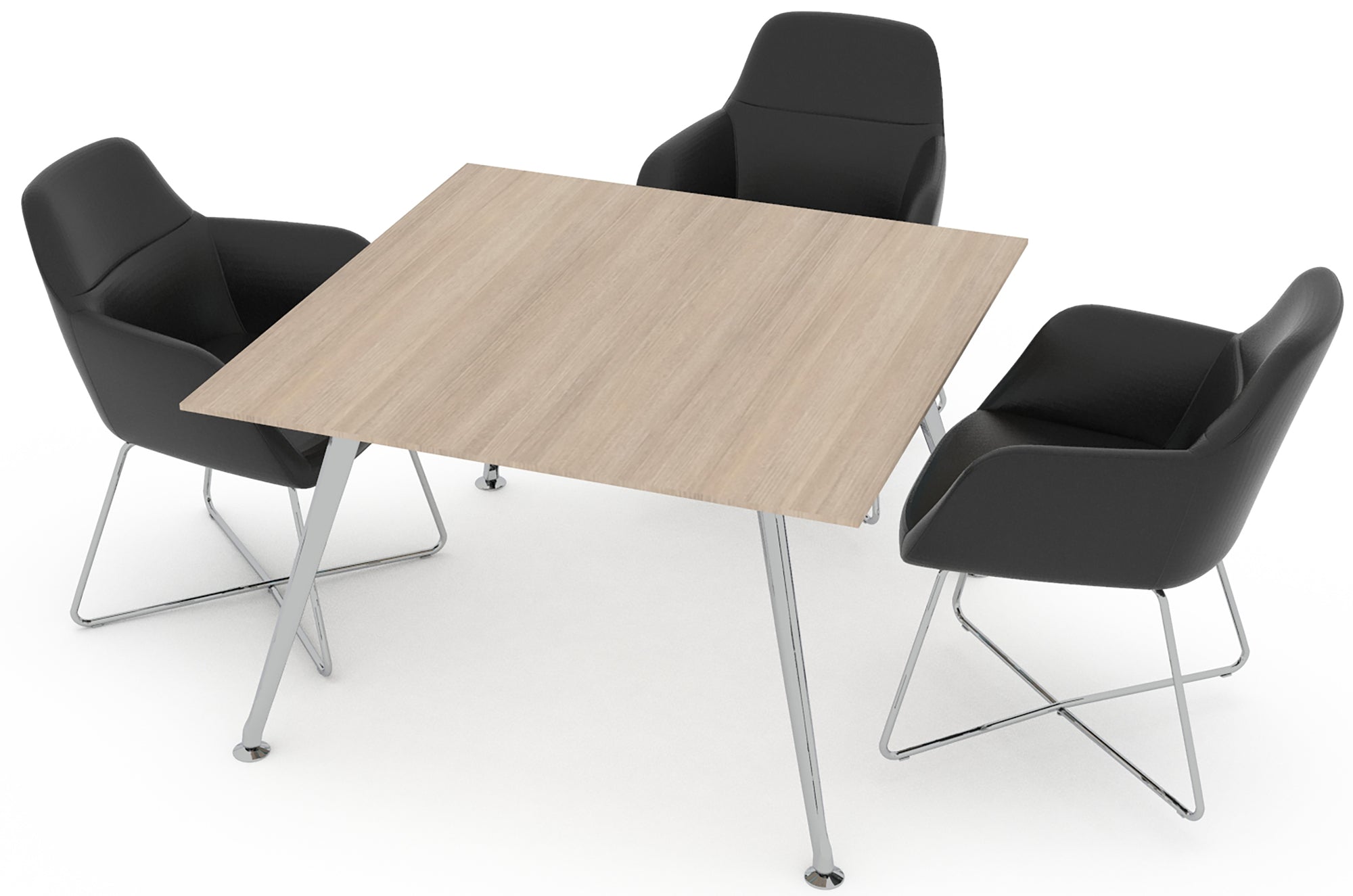 Mesa de juntas Z Chrome / Z White slim - OffiMobile