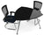 Mesa de juntas Z Chrome Triangular Cristal Templado - OffiMobile