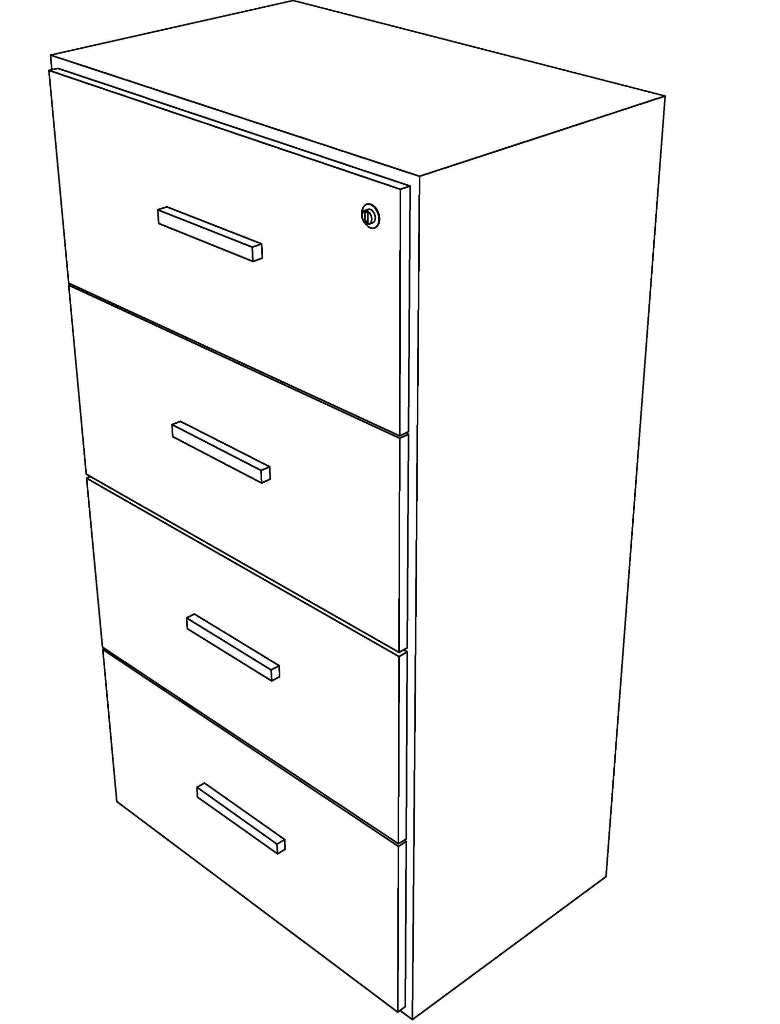 Archivero Horizontal 4G En Melamina - OffiMobile