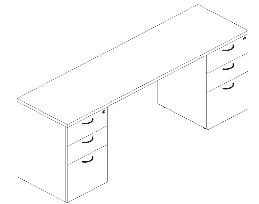 CREDENZA DOBLE PEDESTAL - OffiMobile