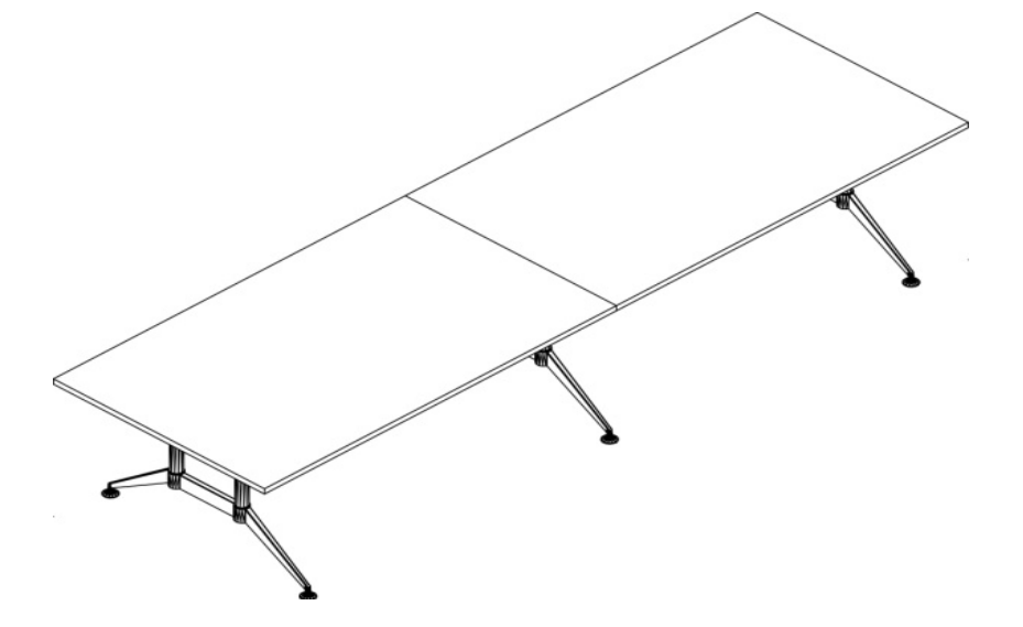 Mesa de Juntas Consejo Tech Black Chrome - OffiMobile