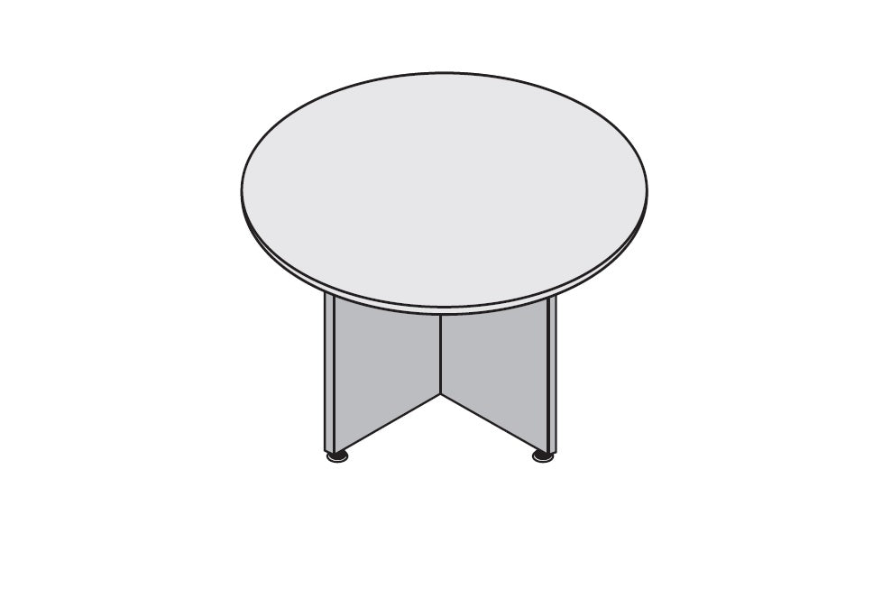 Mesa de juntas Redonda de Melamina - OffiMobile