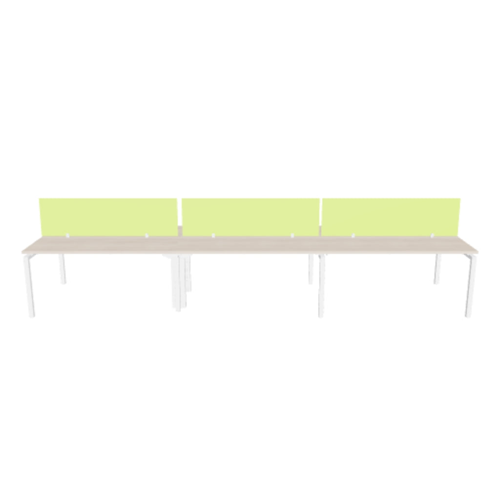 Mesa Bench MS White/Silver 6P