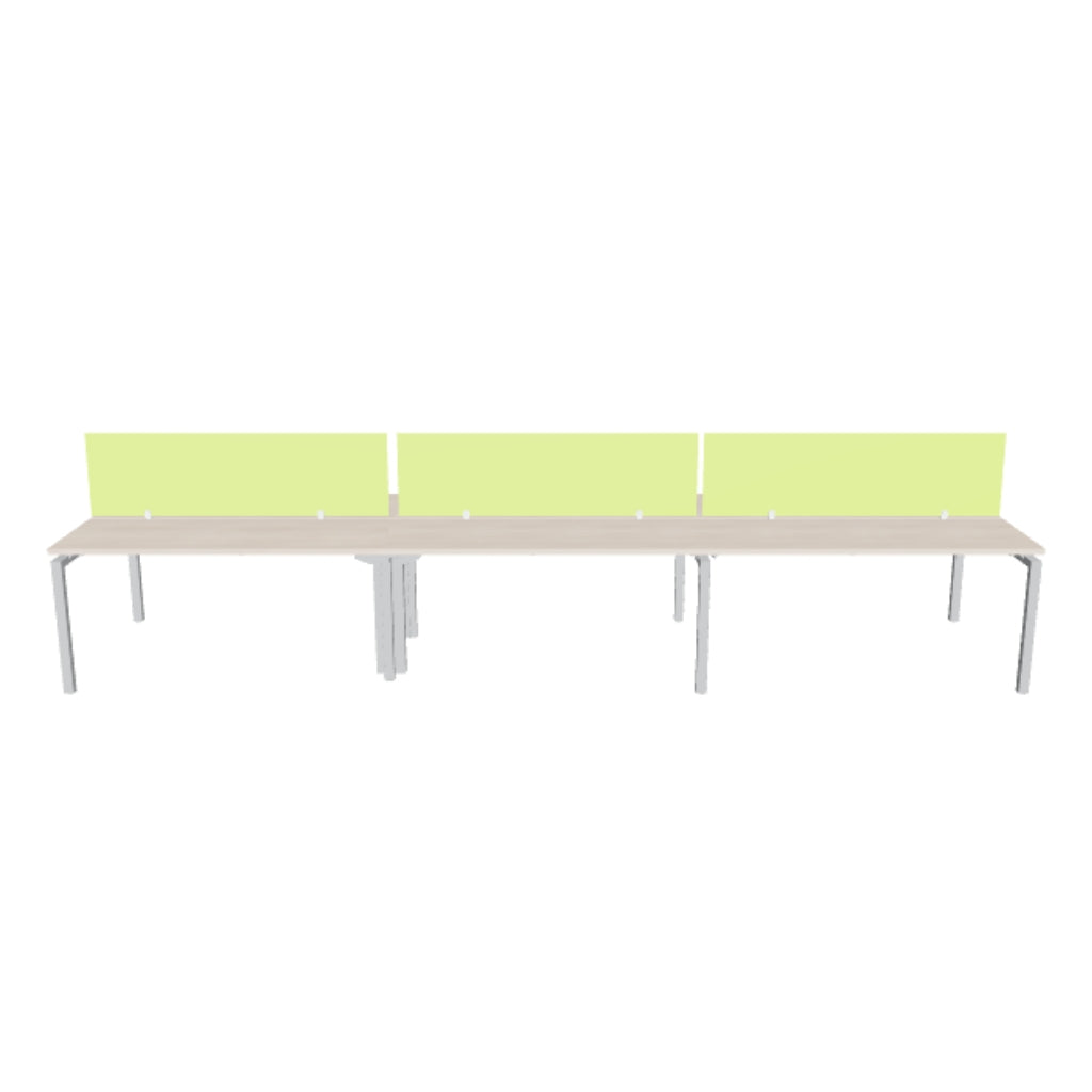 Mesa Bench MS White/Silver 6P