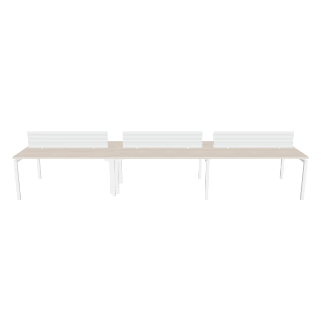 Mesa Bench MS White/Silver 6P